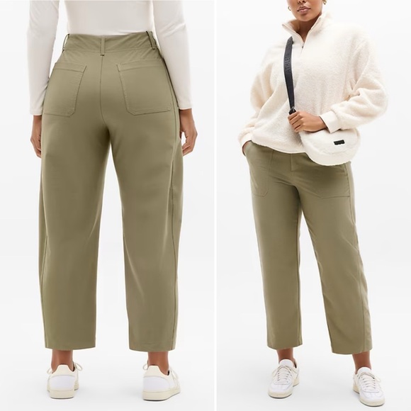 Athleta Pants - Athleta Skyline Barrel Pants 4 Olive Green Casual Sporty Minimalist Comfort Chic